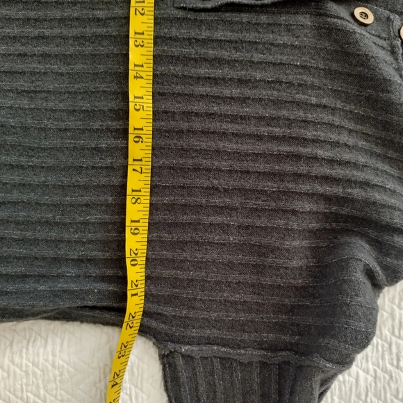 Free People Around The Clock Pullover Ribbed Sweater Grey Sz Xs - Picture 9 of 10